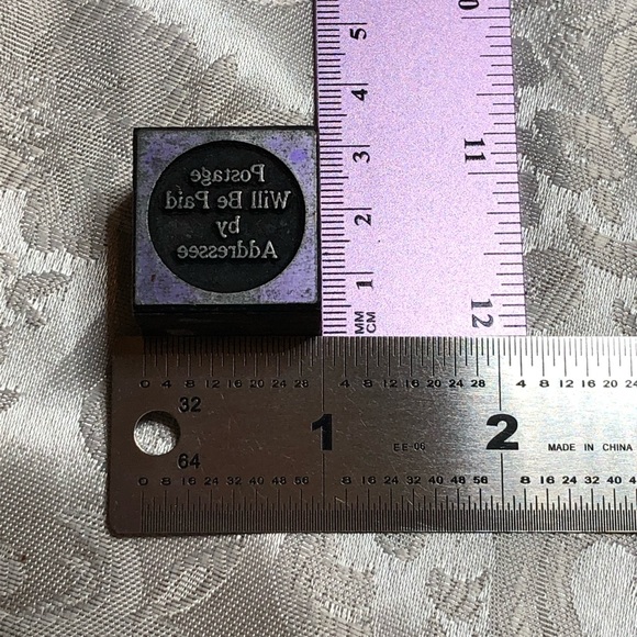 Antique Wooden Print Block USPS Postage Will be Paid by Addressee - Picture 3 of 5